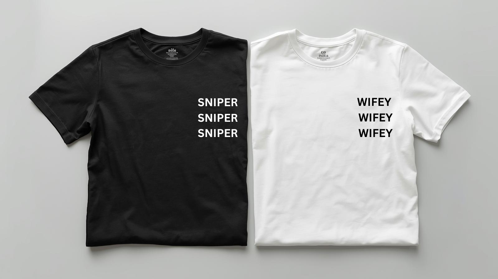 Marškinėliai "Sniper and Wifey"