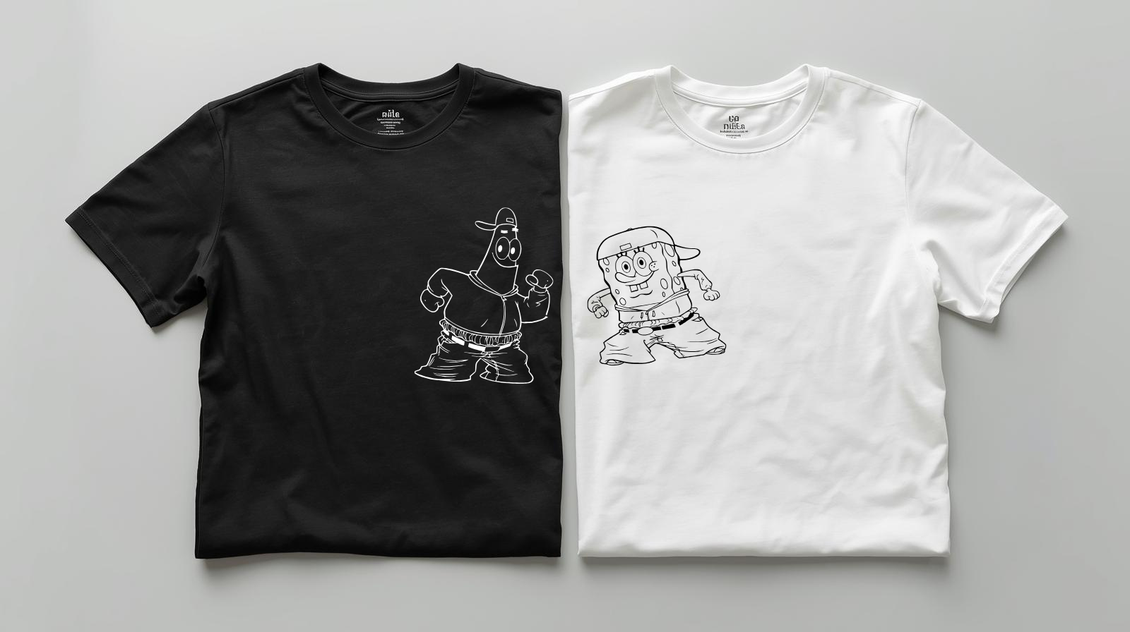 Marškinėliai "Kempiniukas su Patriku"